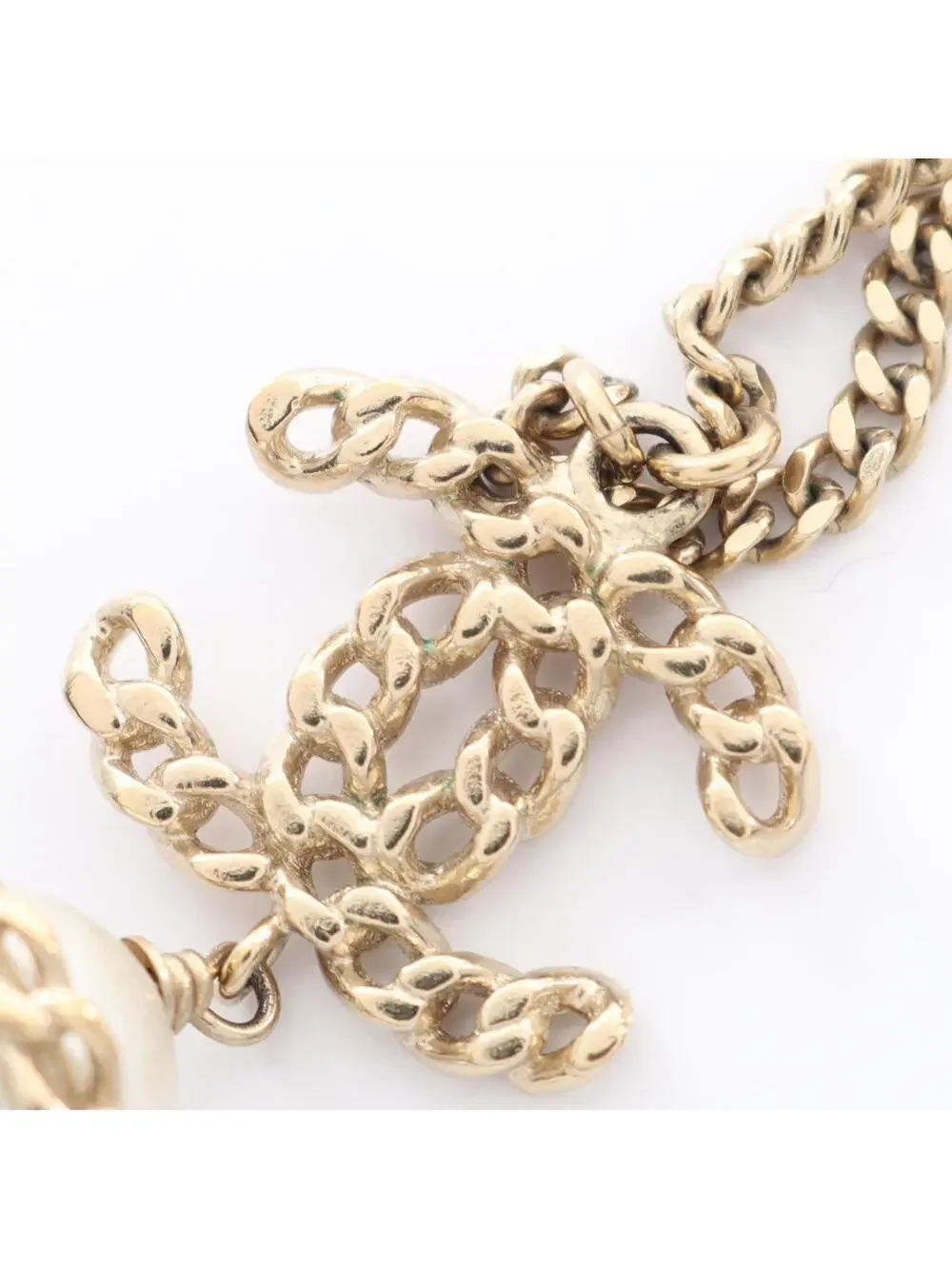 Chanel Cc Logo Pendant Necklace Metal #209979C17B